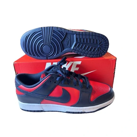 Nike Dunk Low Retro University Red Obsidian Sneakers DV0833-601 Mens Size 10 NEW - Picture 6 of 11